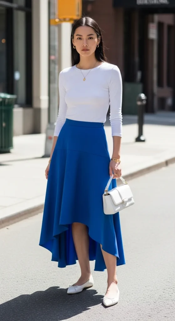  Asymmetric Hem Skirt