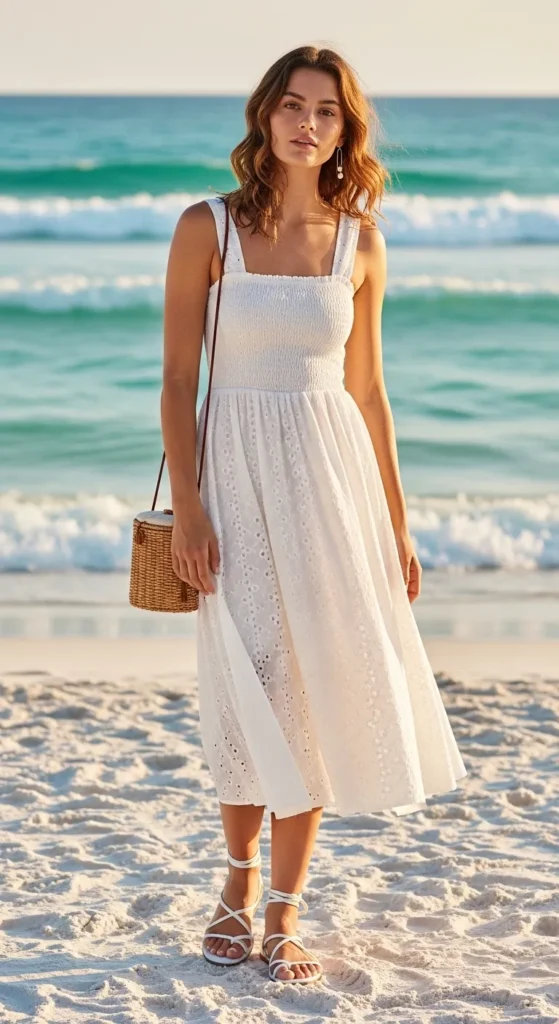 White Eyelet Dress