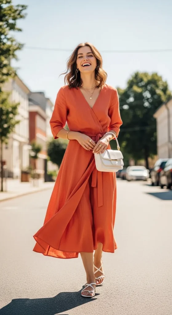 Warm Coral dress