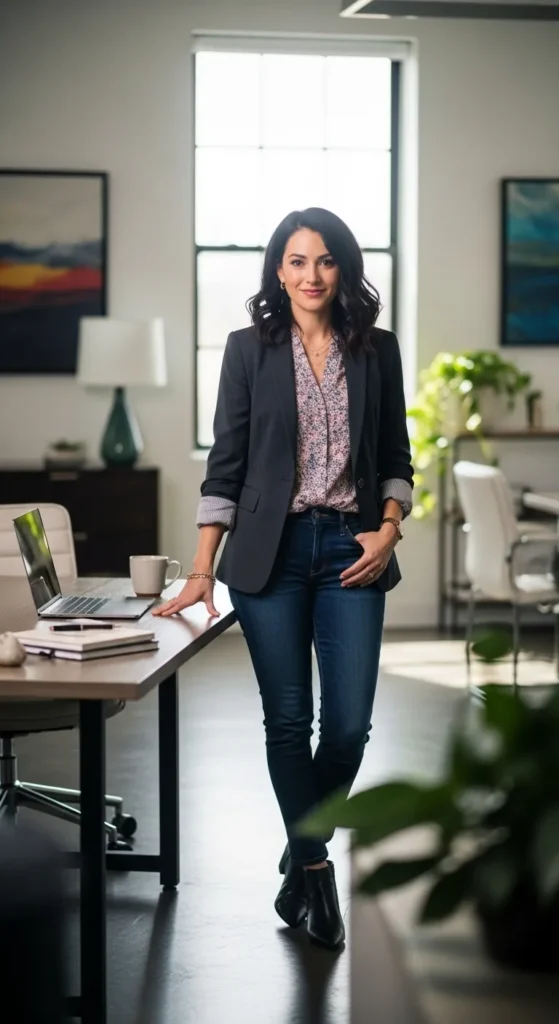 Casual Blouse and Jeans Outfit