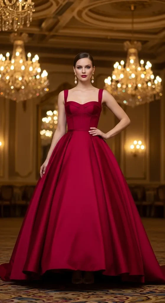  Deep Red Dress