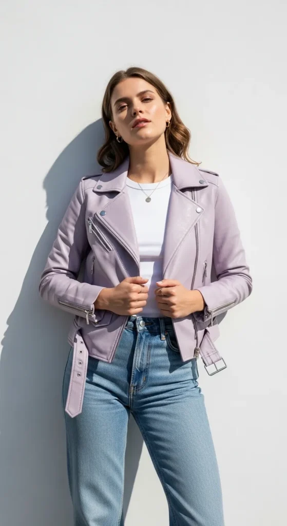 Pastel Leather Jacket