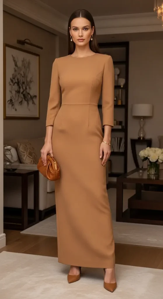 Chic Camel Dress