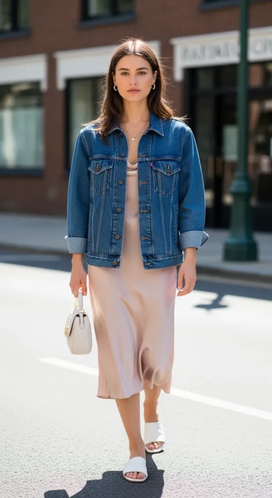 Jacket Over a Slip Dress