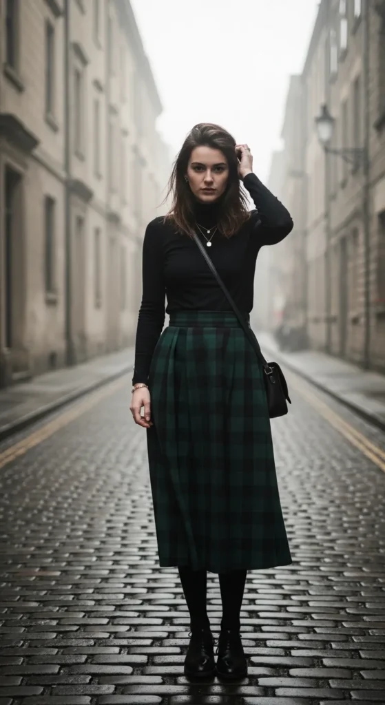 Midi Skirt and Turtleneck