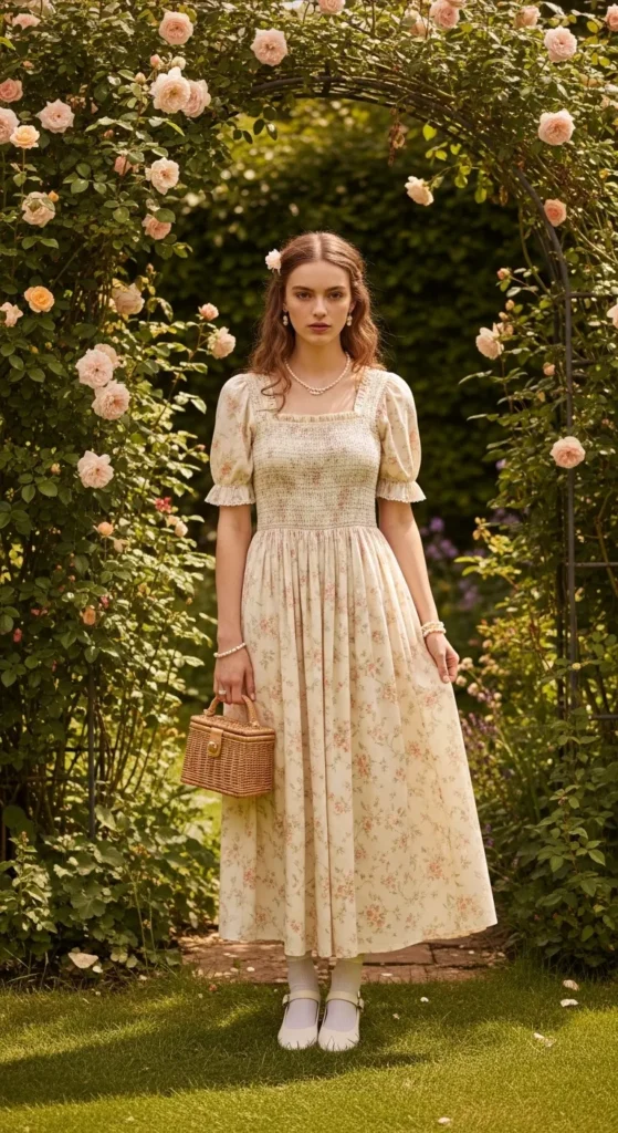  Floral Smocked Dress