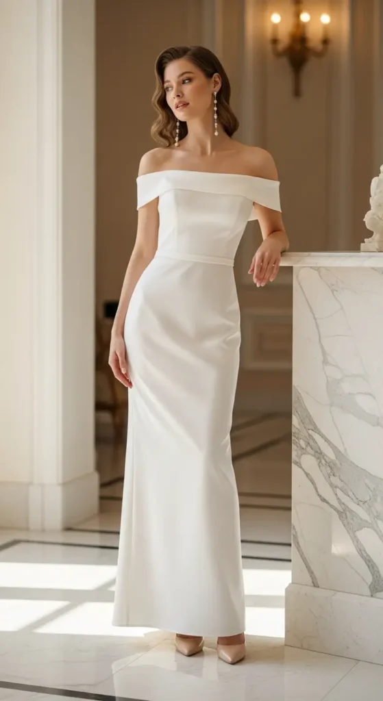  Off-Shoulder Gown