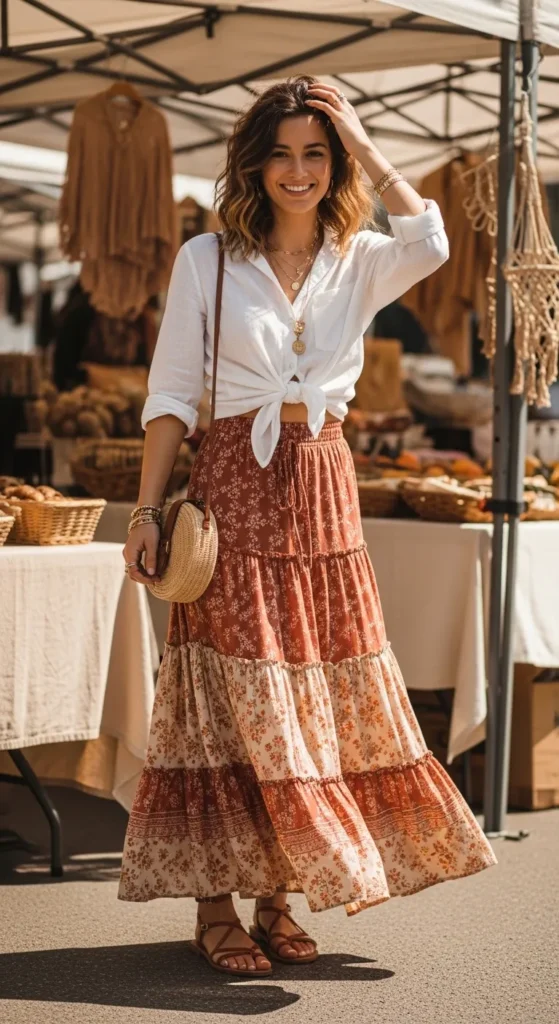 Tiered Boho Skirt