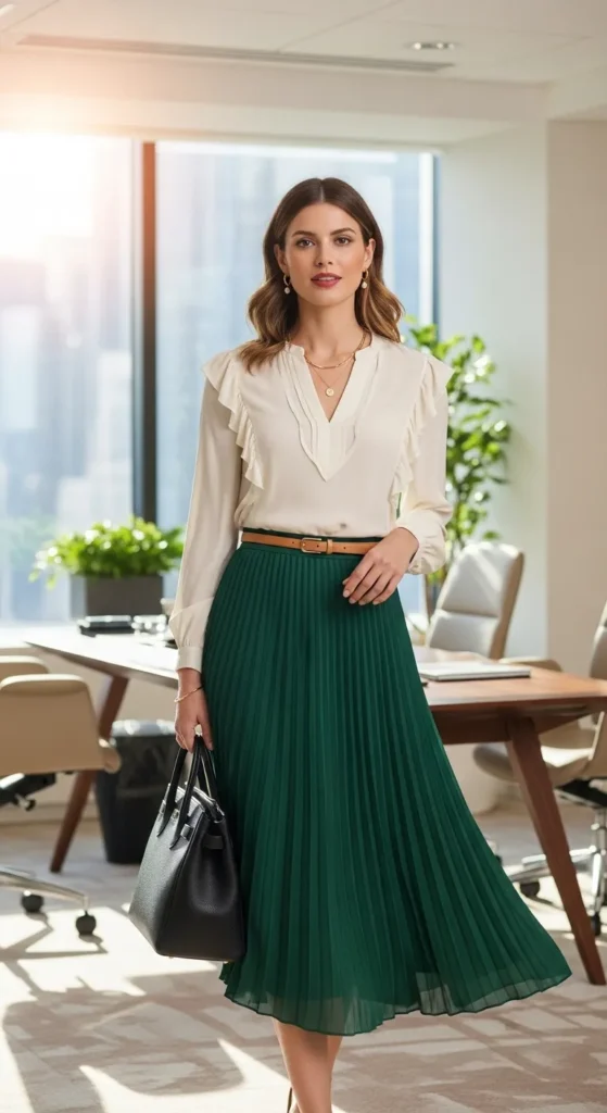Skirt with Soft Knit Top