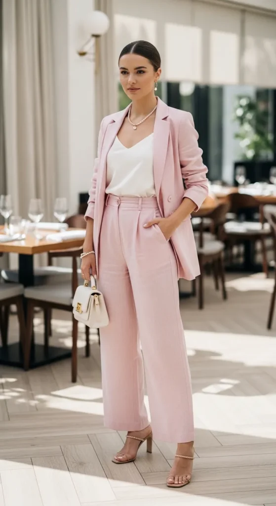 Pale Pink Linen Co-ord