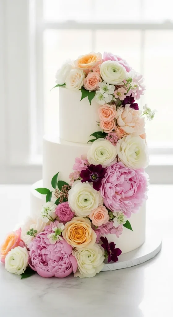 Floral Cascade Cake