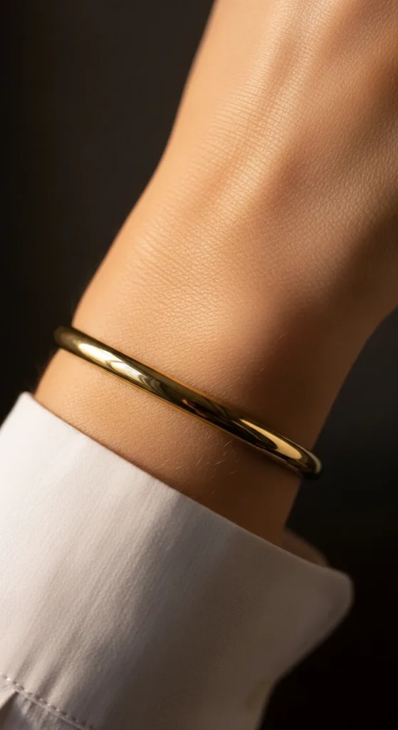 A Simple Gold Cuff Bracelet