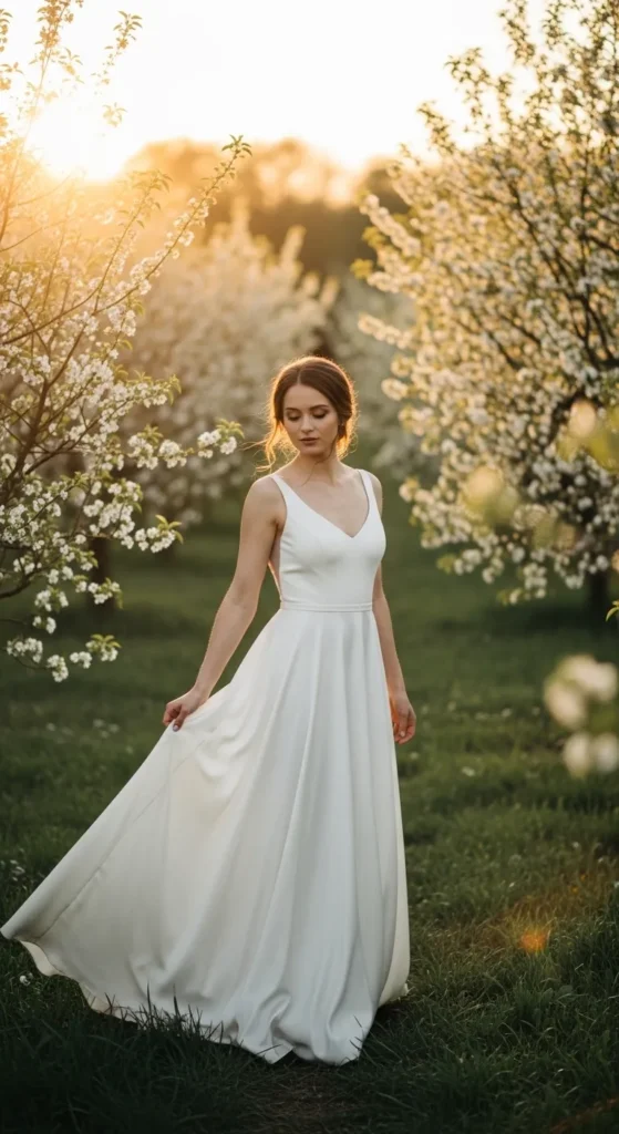 Classic Satin A-Line Wedding Dress
