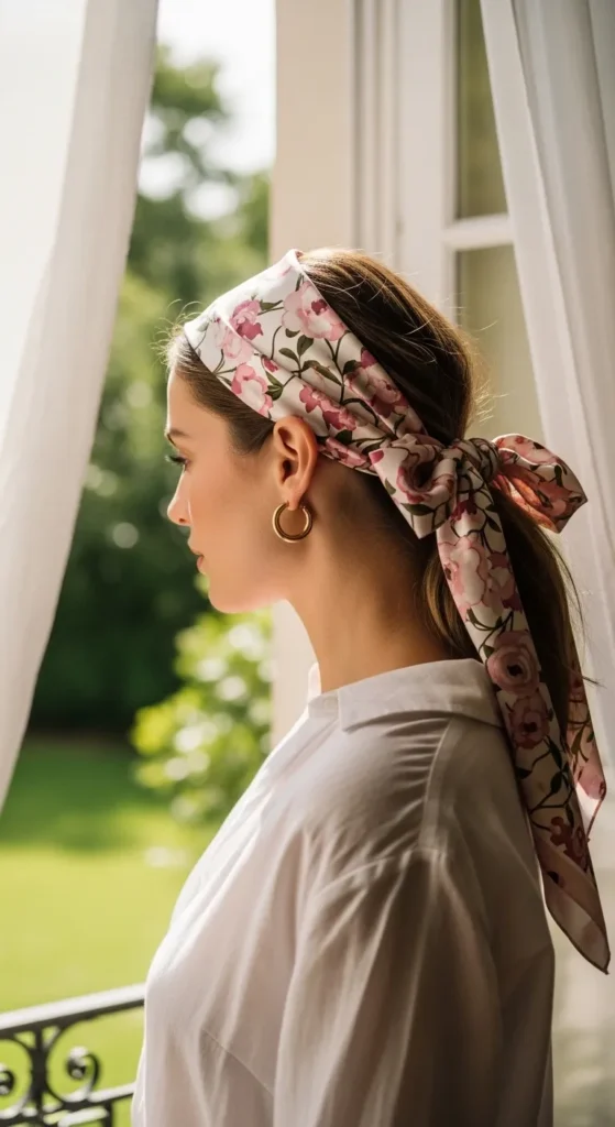 A Silk Scarf Worn in the Hair