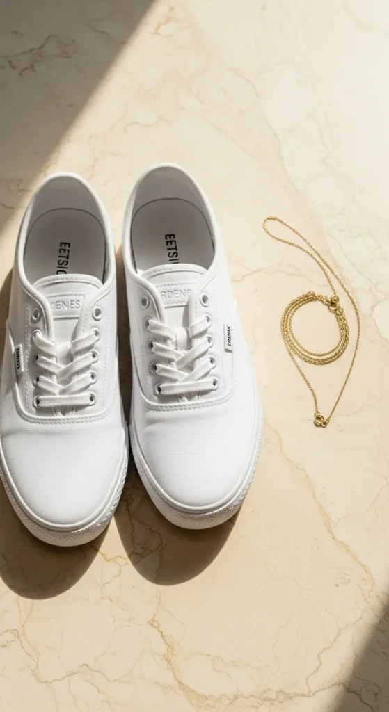 Clean White or Cream Canvas Trainers