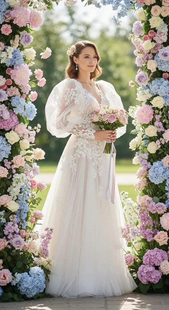 Puff Sleeve Wedding Dress
