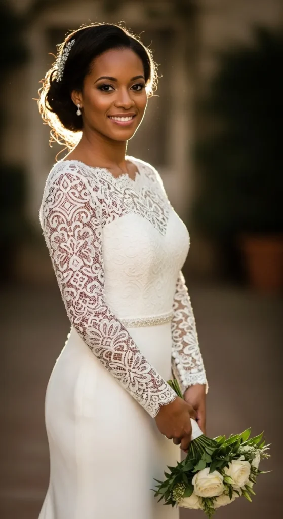 Lace Sleeve Bridal Gown