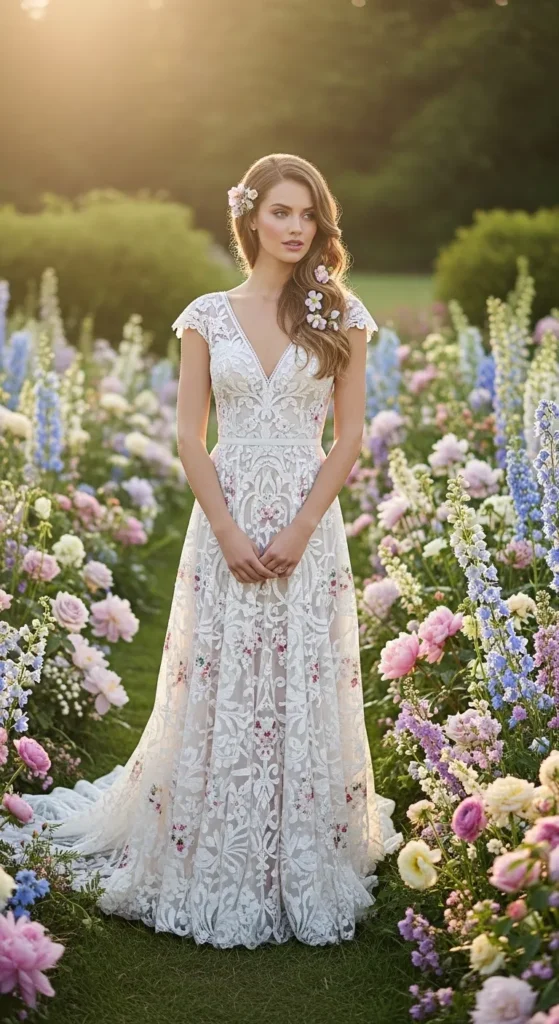 Floral Lace Wedding Dress