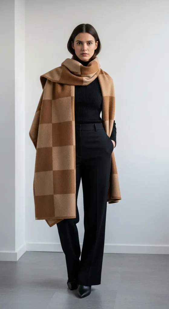 Oversized Scarf as a Wrap