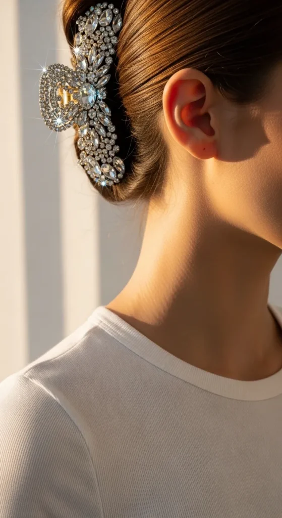 An Oversized Embellished Hair Claw