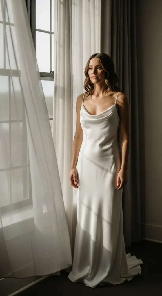 Satin Slip Dress for Modern Brides