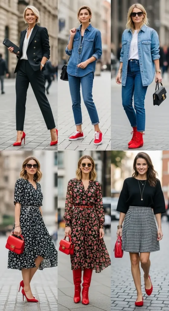 red shoes