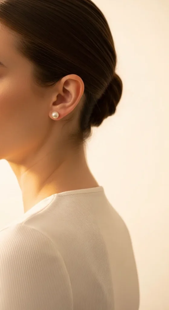 Simple Pearl Stud Earrings