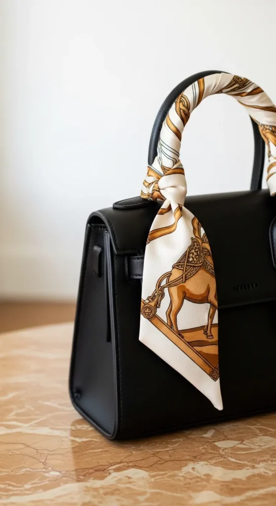 A Simple Silk Scarf in a Neutral Print