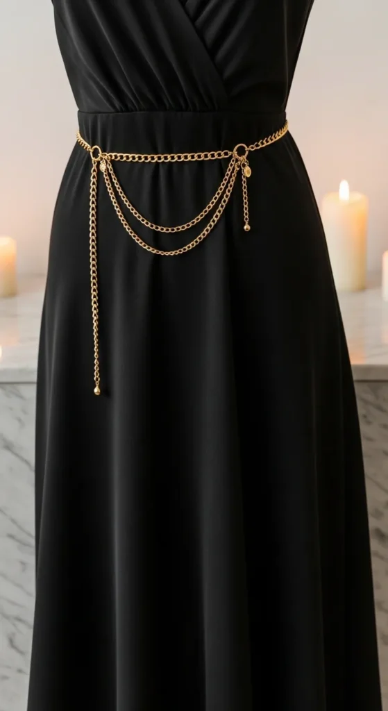 A Gold-Tone Chain Belt