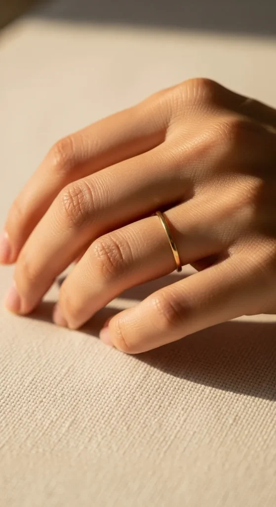 A Single Delicate Gold Ring
