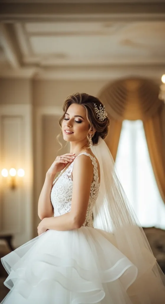 Layered Tulle Princess Gown