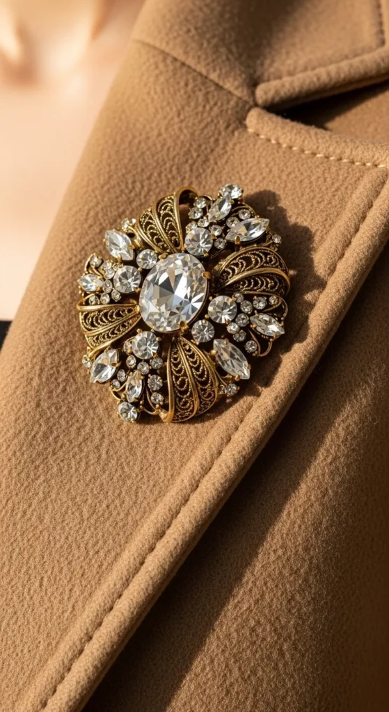 An Oversized Embellished Brooch