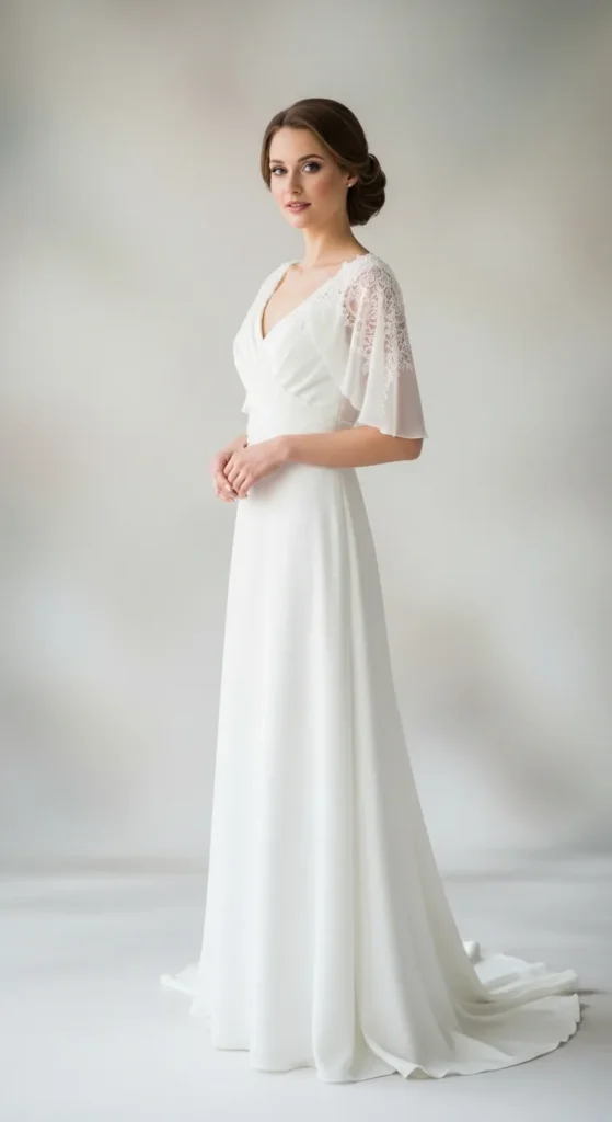 Sleeve Lace Wedding Dress