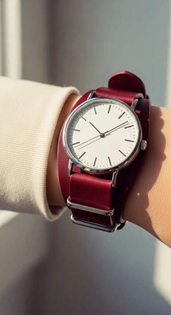 Leather NATO Strap Watch
