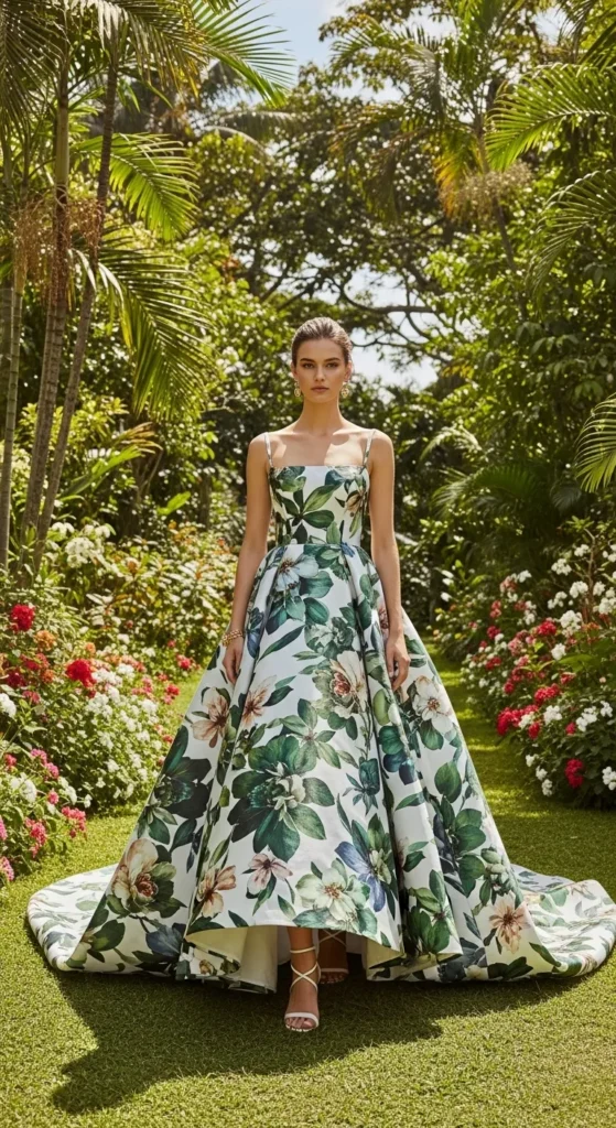 Unexpected Print Wedding Dress