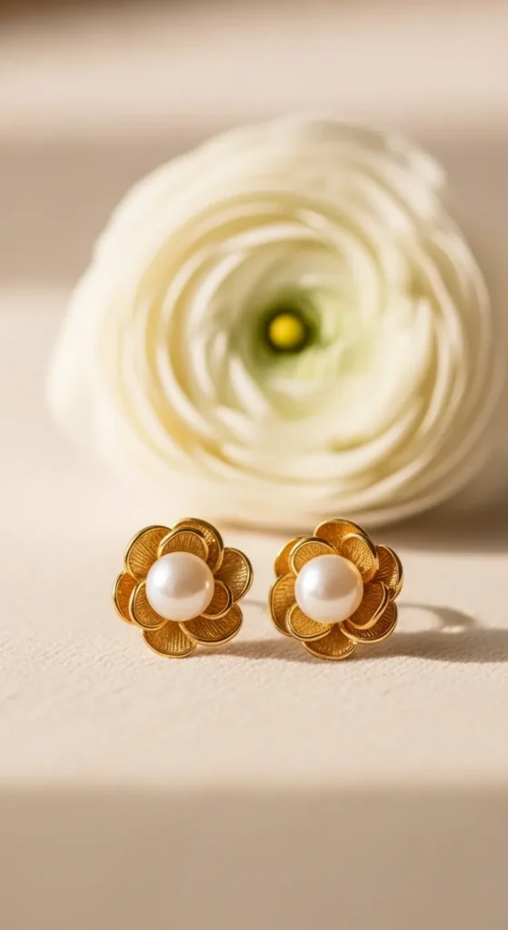 Dainty Floral Stud Earrings