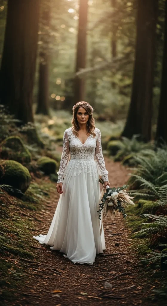 Long Sleeve Flowing Boho Gown