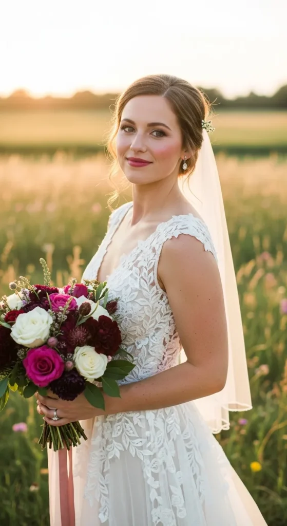 Boho Lace Flowing Wedding Dress