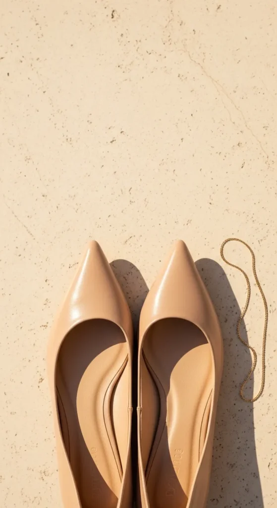 Nude or Cream Ballet Flats