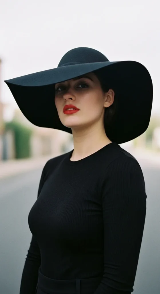  A Dramatic Wide-Brim Hat