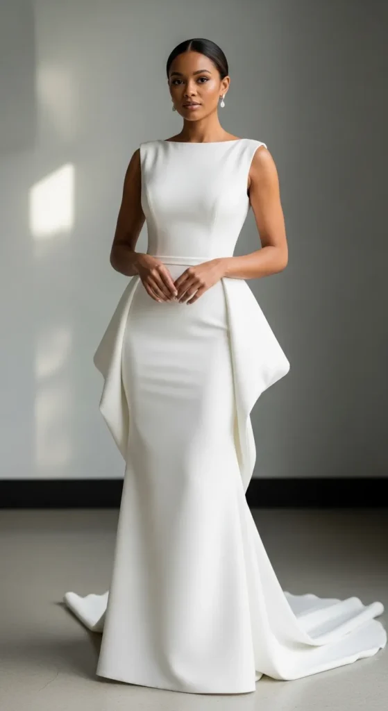 Modern Structured Wedding Dress