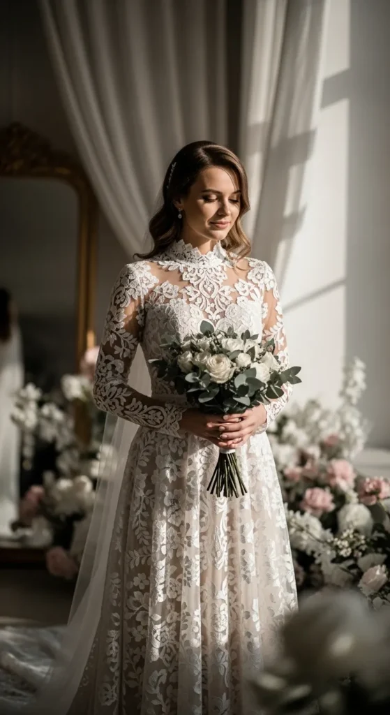  Beautiful Lace Sleeve Wedding Dresses to Try