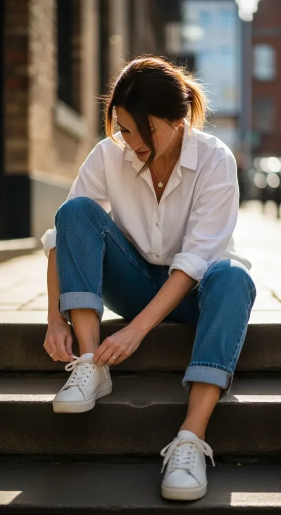 white trainers