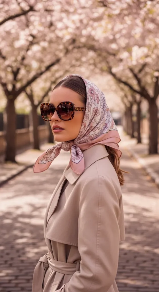 A Lightweight Printed Headscarf