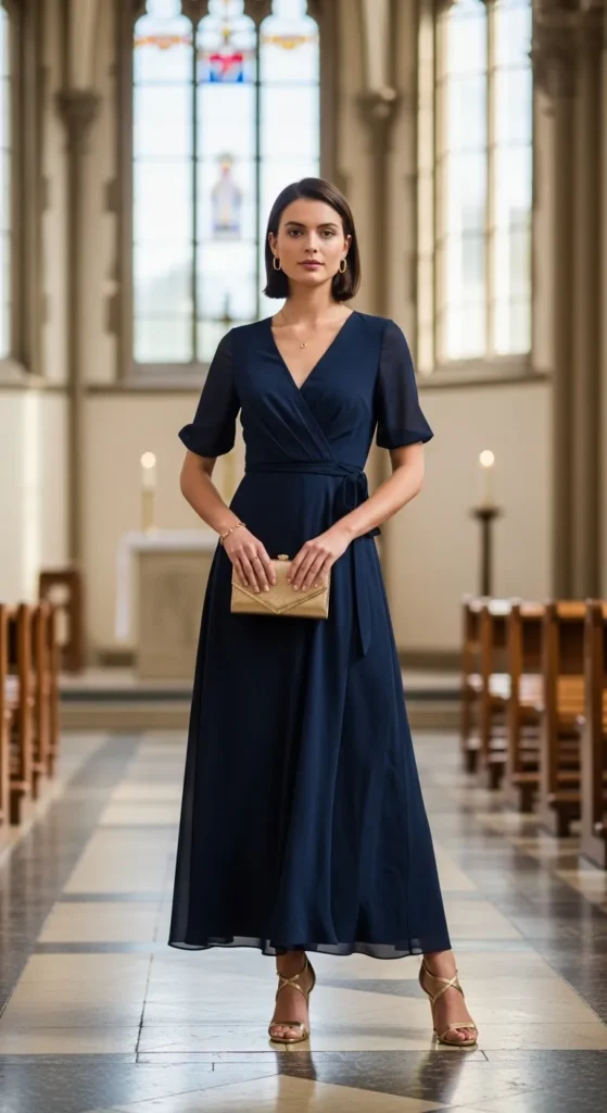  Navy Wrap Dress