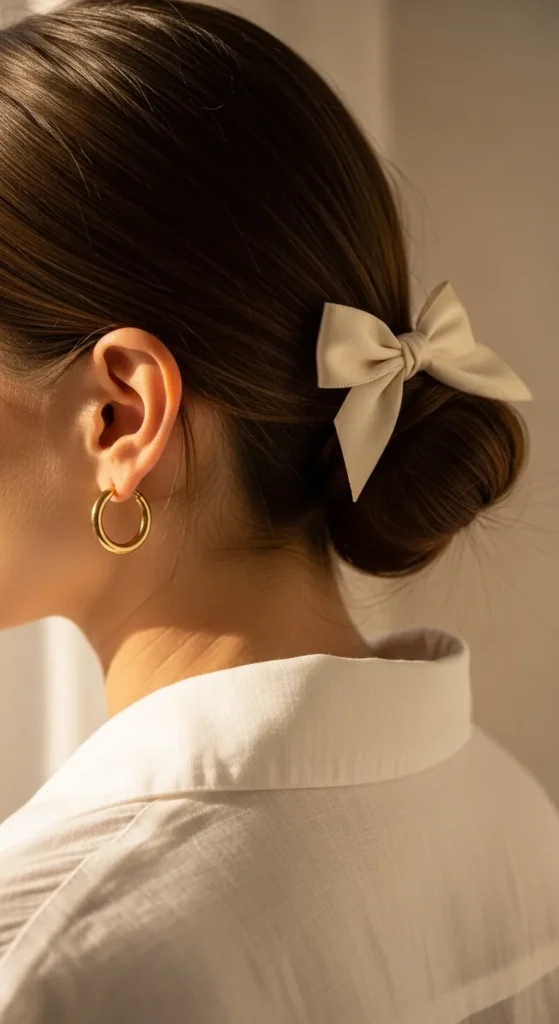 A Mini Bow Hair Clip