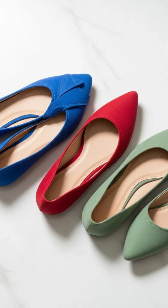 Pointed-Toe Ballet Flats