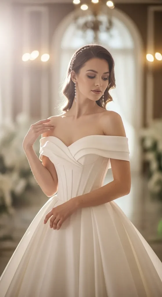 The Off-Shoulder Corset Gown