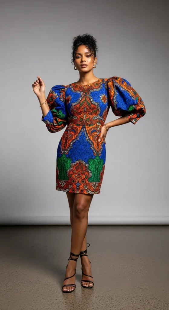 Mini Dress in Bold Ankara