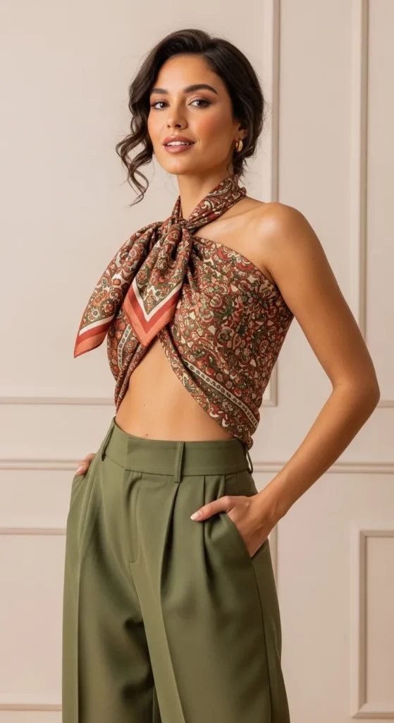 Sarong as a Crop Top